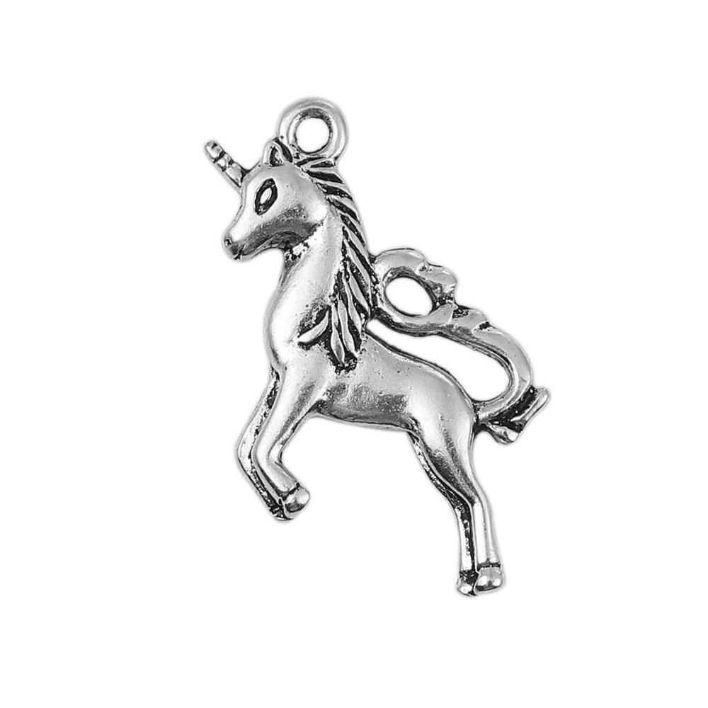 5741 10pc Antiqued Silver Alloy Horse Animal Charms Pendants 24x24mm 1"x 1"